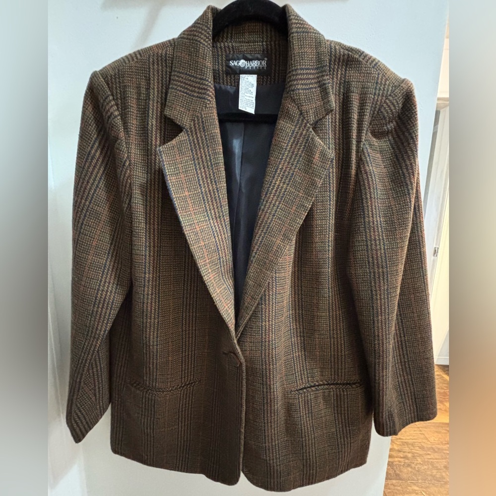 Wool, Savile Row Acedemia Brown Outlander Schoolgirl Plaid Blazer